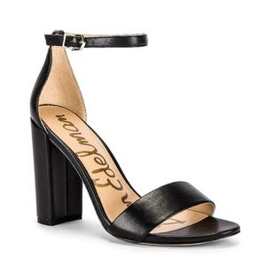 Sam Edelman | Yaro Block Heel Sandal Heels Classic Black Leather Size 8